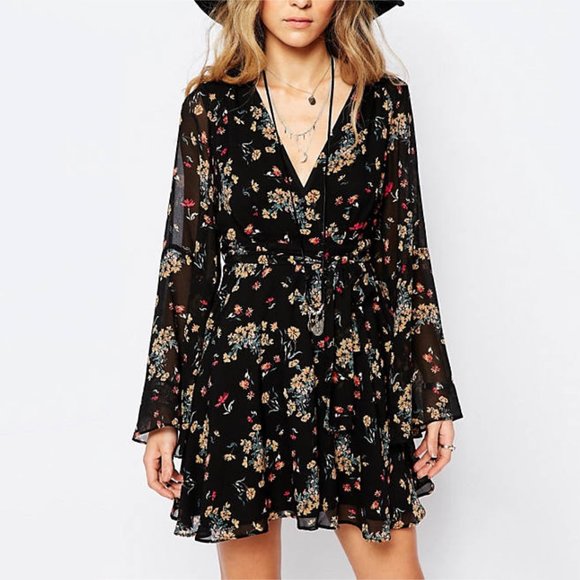 Free People Chiffon Lilou Dress - Picture 2 of 14